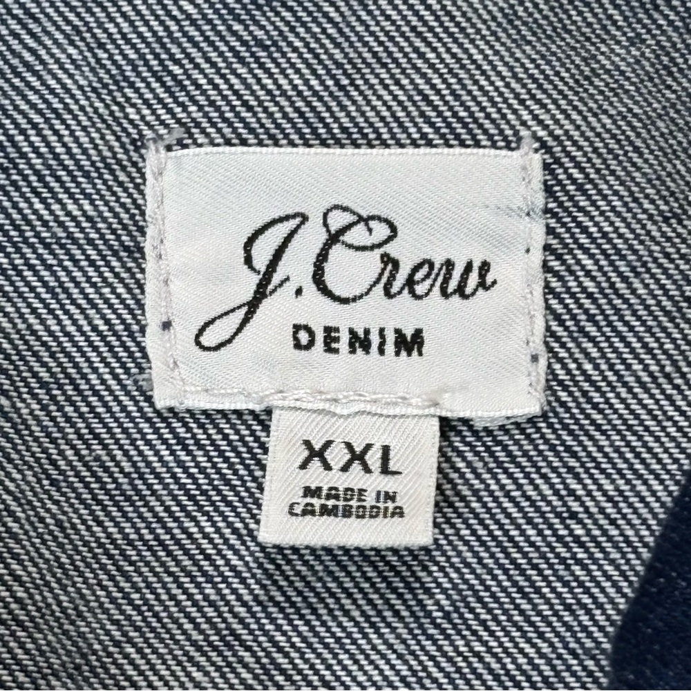 J. Crew Women’s Denim Trucker Jacket Dark Wash - Size XXL - Picture 3 of 3